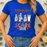 Intensive Scare Unit Icu Boo Crew Funny Nicu Picu Nurse Tech Women's T-Shirt thumb 2