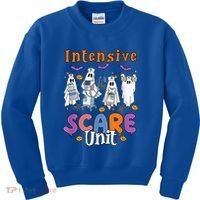 Intensive Scare Unit Icu Boo Crew Funny Nicu Picu Nurse Tech Kids Sweatshirt thumb 0