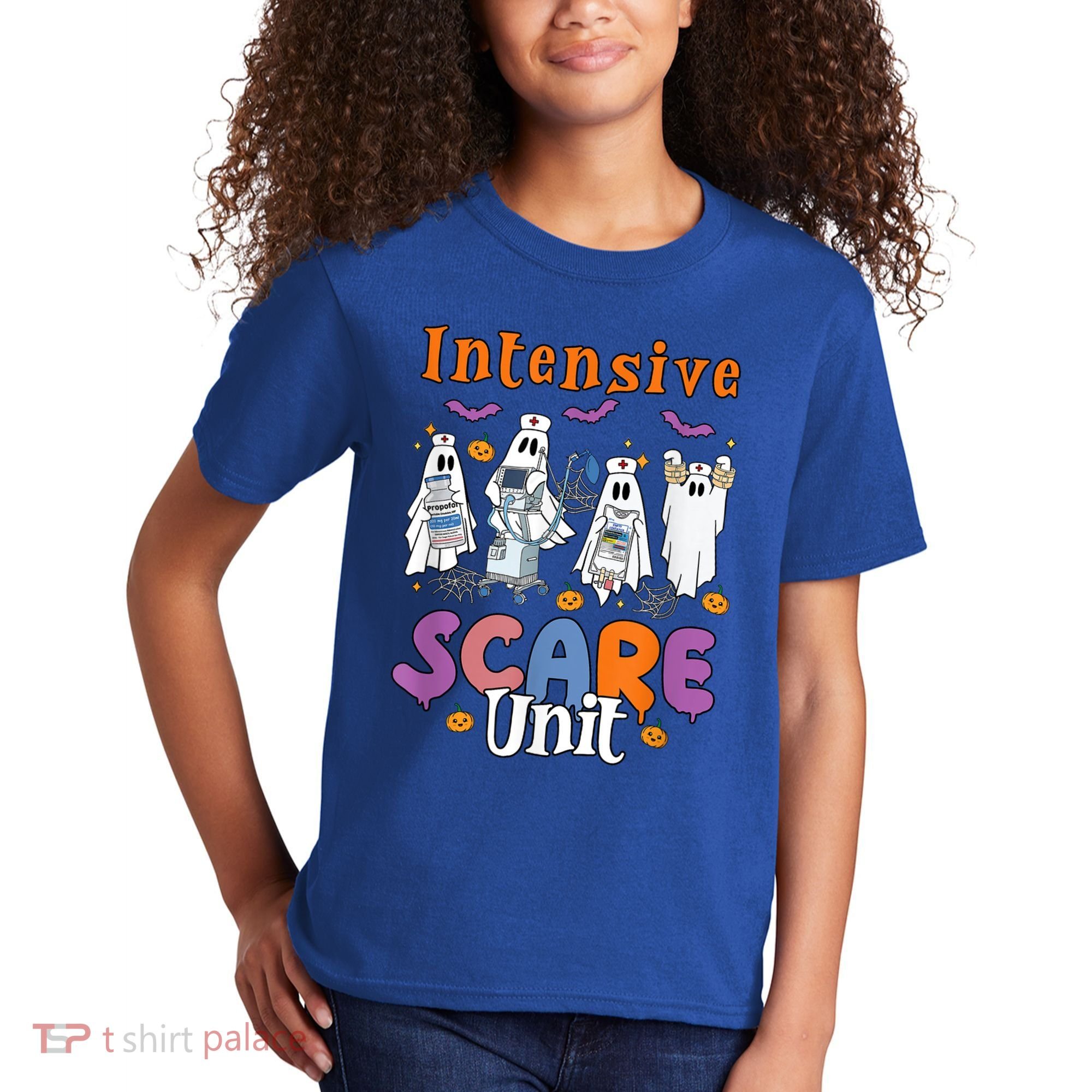 Intensive Scare Unit Icu Boo Crew Funny Nicu Picu Nurse Tech Kids T-Shirt