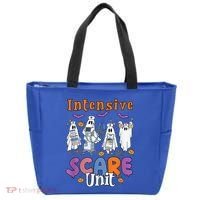 Intensive Scare Unit Icu Boo Crew Funny Nicu Picu Nurse Tech Tote Bag thumb 0