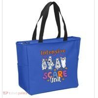 Intensive Scare Unit Icu Boo Crew Funny Nicu Picu Nurse Tech Tote Bag thumb 2