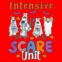 Intensive Scare Unit Icu Boo Crew Funny Nicu Picu Nurse Tech Santa Hat thumb 1