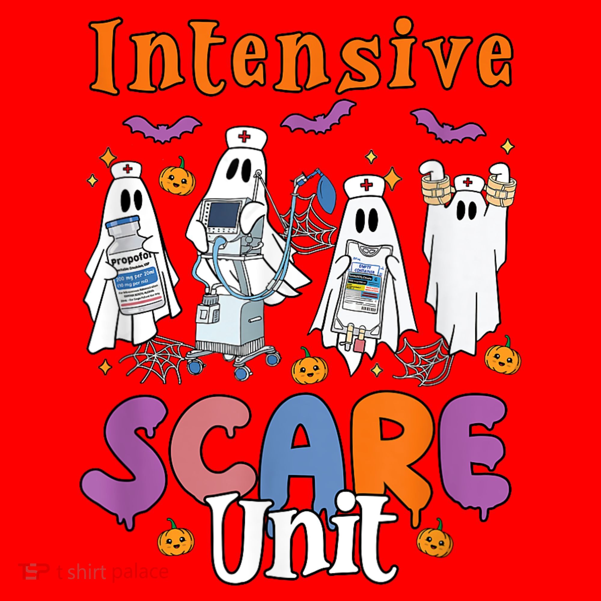 Intensive Scare Unit Icu Boo Crew Funny Nicu Picu Nurse Tech Santa Hat