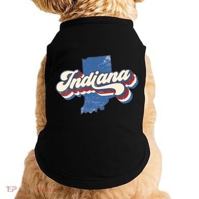 Indiana State Vintage Retro Doggie Tank