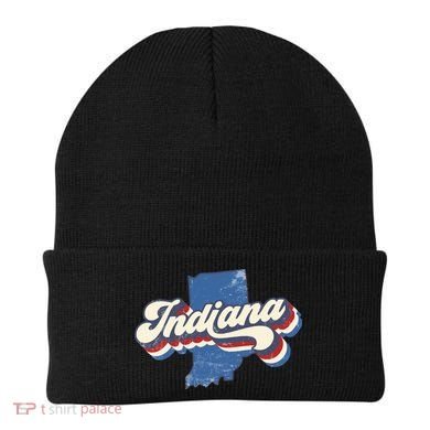 Indiana State Vintage Retro Beanie