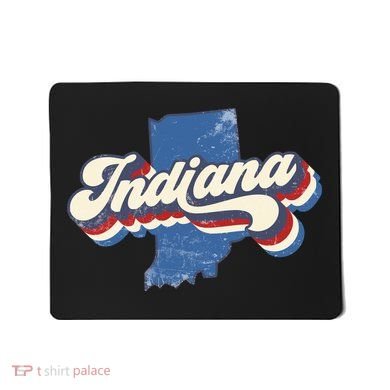 Indiana State Vintage Retro Mousepad
