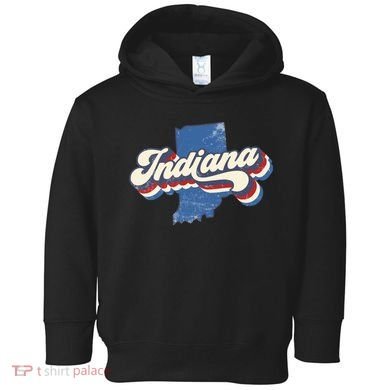 Indiana State Vintage Retro Toddler Hoodie