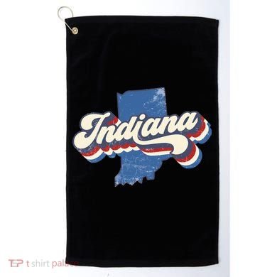 Indiana State Vintage Retro Golf Towel