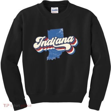 Indiana State Vintage Retro Kids Sweatshirt