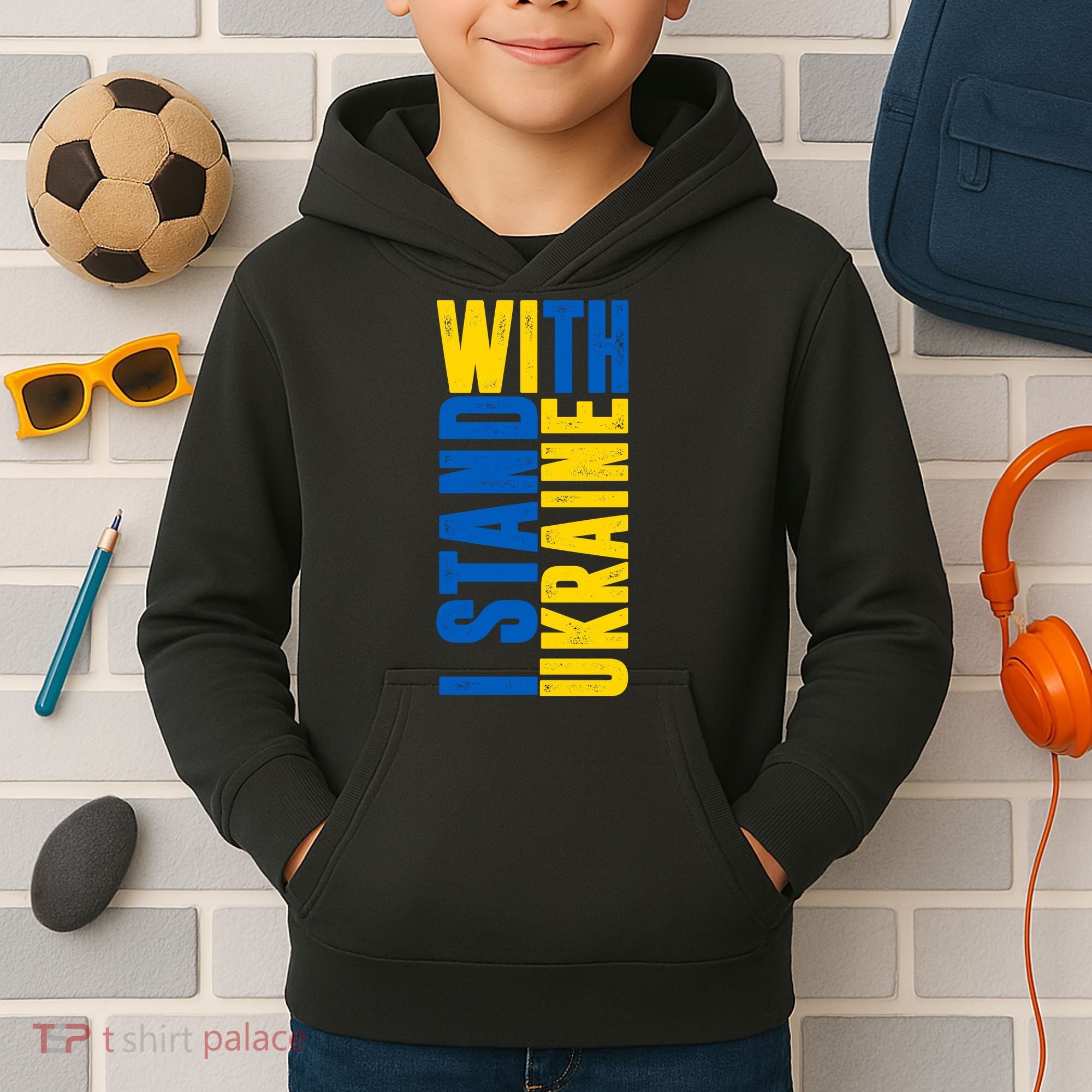 I Stand With Ukraine Kids Hoodie