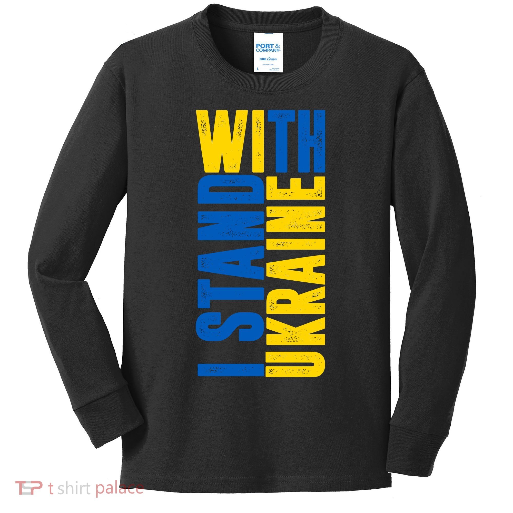 I Stand With Ukraine Kids Long Sleeve Shirt