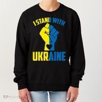 I Stand With Ukriane Protest Fist Support Ukaine Women's Sweatshirt thumb 0