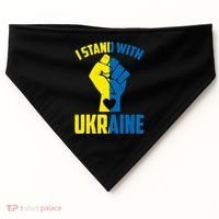 I Stand With Ukriane Protest Fist Support Ukaine USA-Made Doggie Bandana thumb 0