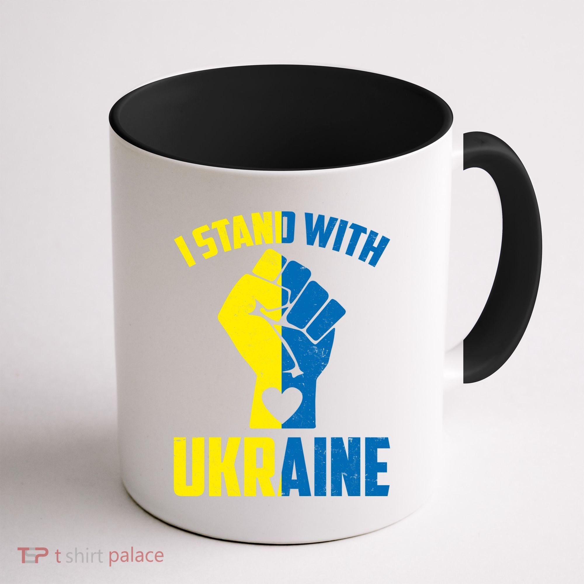 I Stand With Ukriane Protest Fist Support Ukaine Coffee Mug