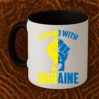 I Stand With Ukriane Protest Fist Support Ukaine Coffee Mug thumb 2