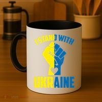 I Stand With Ukriane Protest Fist Support Ukaine Coffee Mug thumb 4