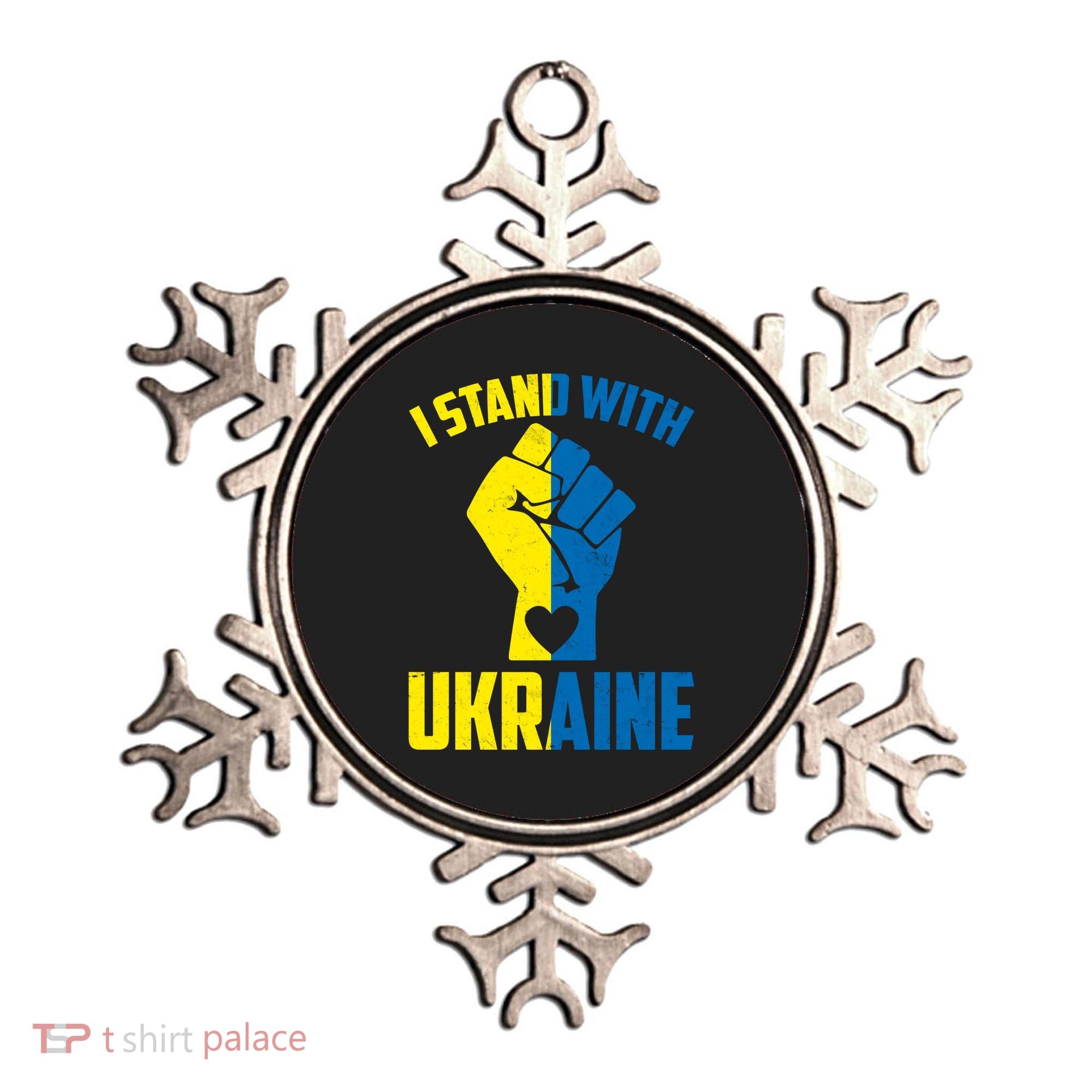 I Stand With Ukriane Protest Fist Support Ukaine Ornament