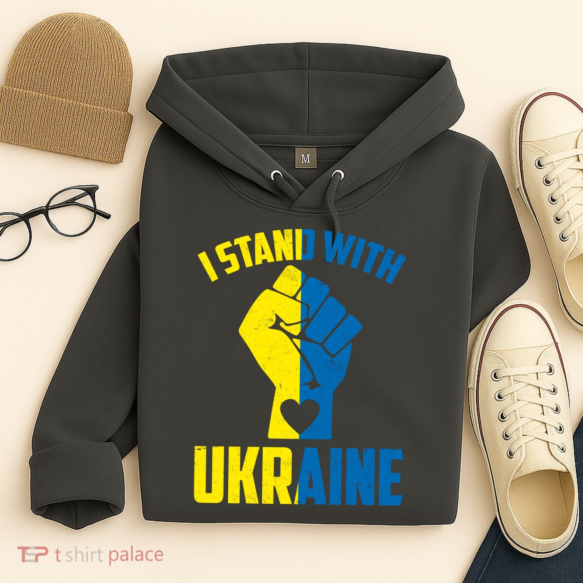 I Stand With Ukriane Protest Fist Support Ukaine Hoodie
