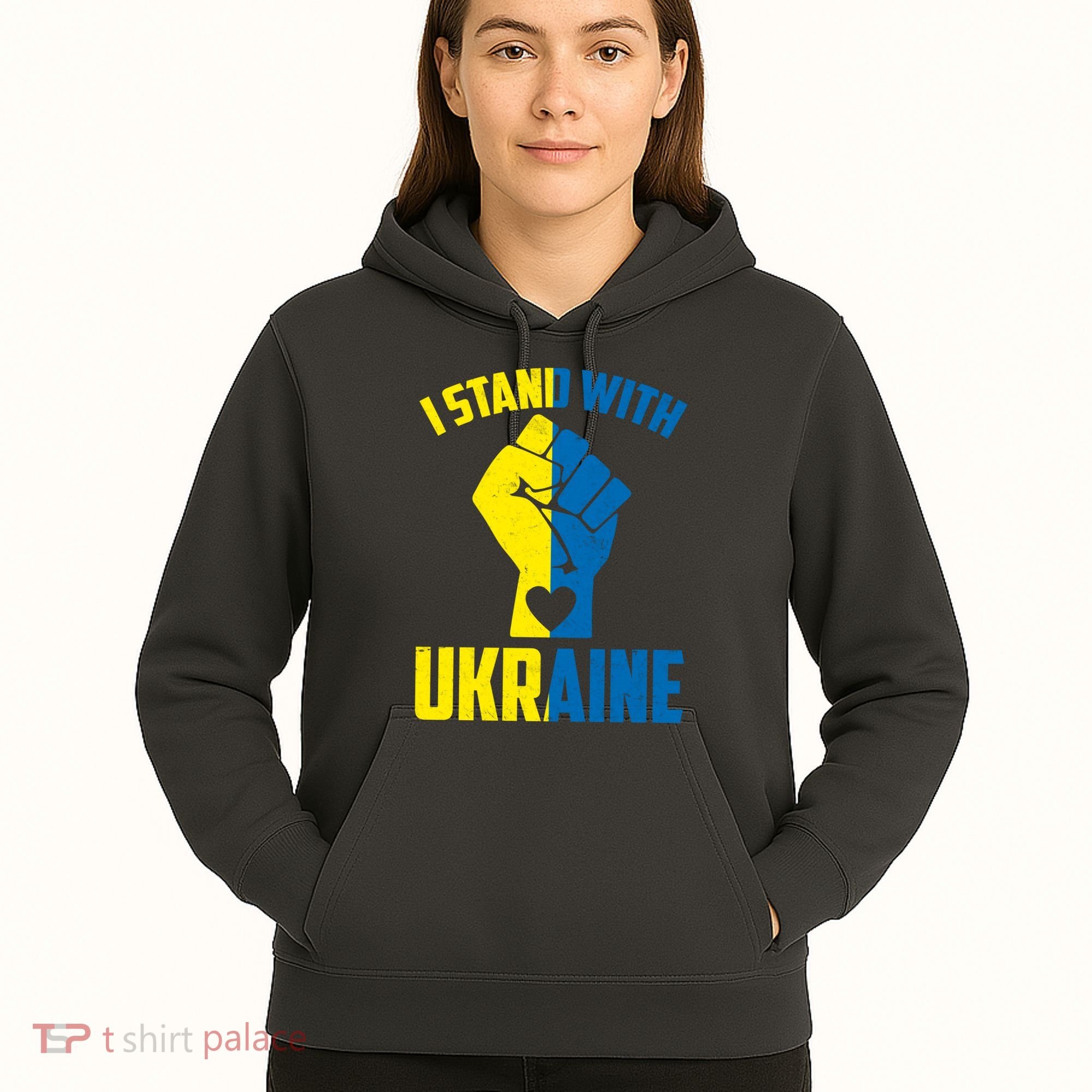 I Stand With Ukriane Protest Fist Support Ukaine Hoodie