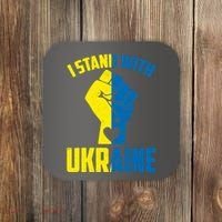 I Stand With Ukriane Protest Fist Support Ukaine Coaster thumb 0