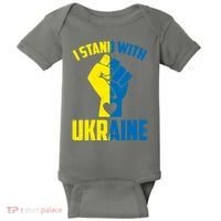 I Stand With Ukriane Protest Fist Support Ukaine Baby Bodysuit thumb 0