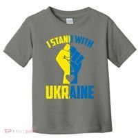 I Stand With Ukriane Protest Fist Support Ukaine Toddler T-Shirt thumb 0