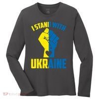 I Stand With Ukriane Protest Fist Support Ukaine Women's Long Sleeve Shirt thumb 0