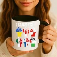 I Stand With Ukraine Canada Greenland Mexico Panama Gaza Coffee Mug thumb 3