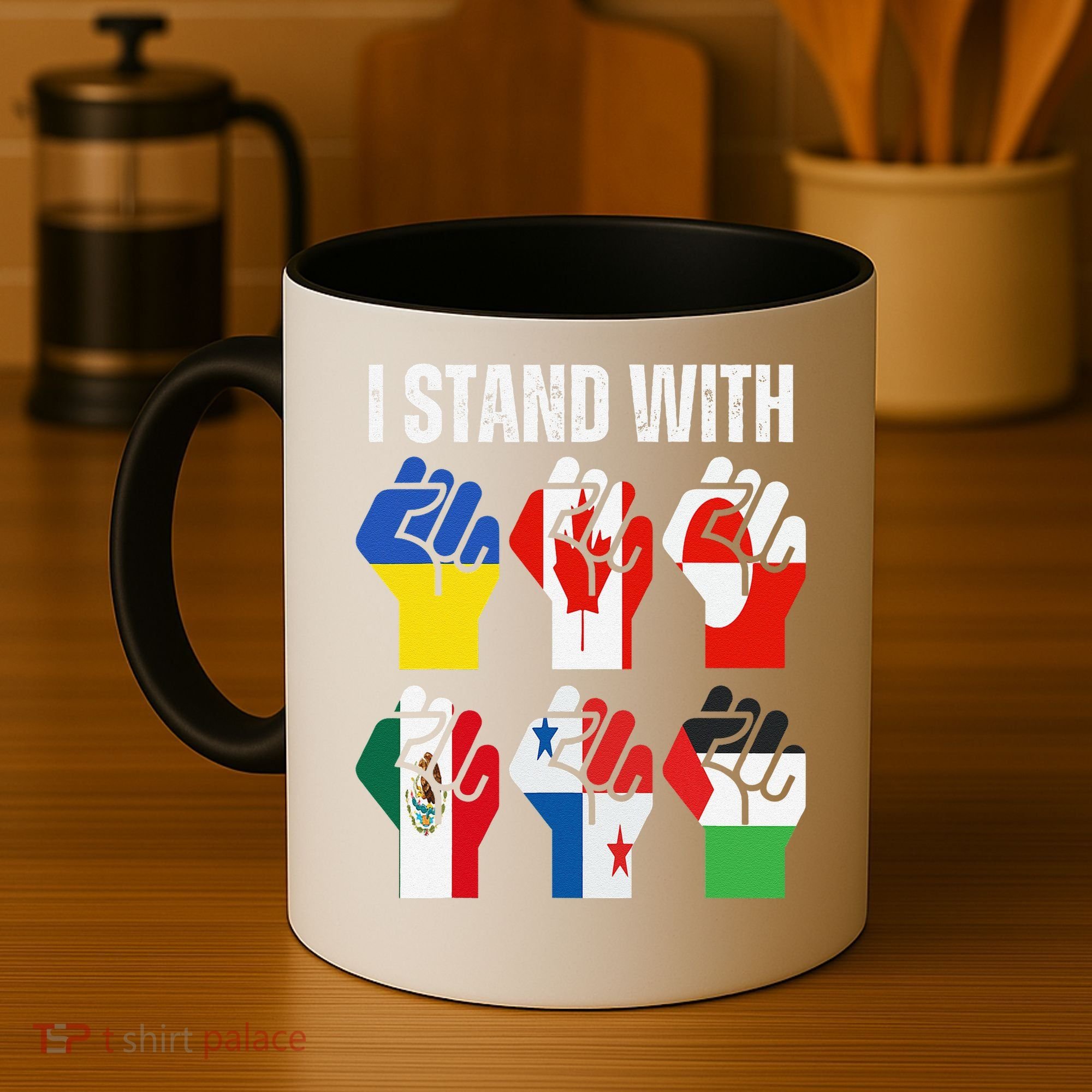 I Stand With Ukraine Canada Greenland Mexico Panama Gaza Coffee Mug