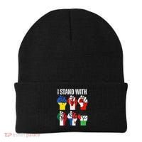 I Stand With Ukraine Canada Greenland Mexico Panama Gaza Beanie thumb 0