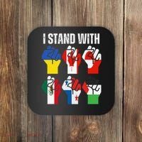 I Stand With Ukraine Canada Greenland Mexico Panama Gaza Coaster thumb 0