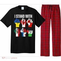 I Stand With Ukraine Canada Greenland Mexico Panama Gaza Pajama Set thumb 0