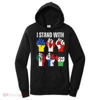 I Stand With Ukraine Canada Greenland Mexico Panama Gaza Women's Hoodie thumb 0