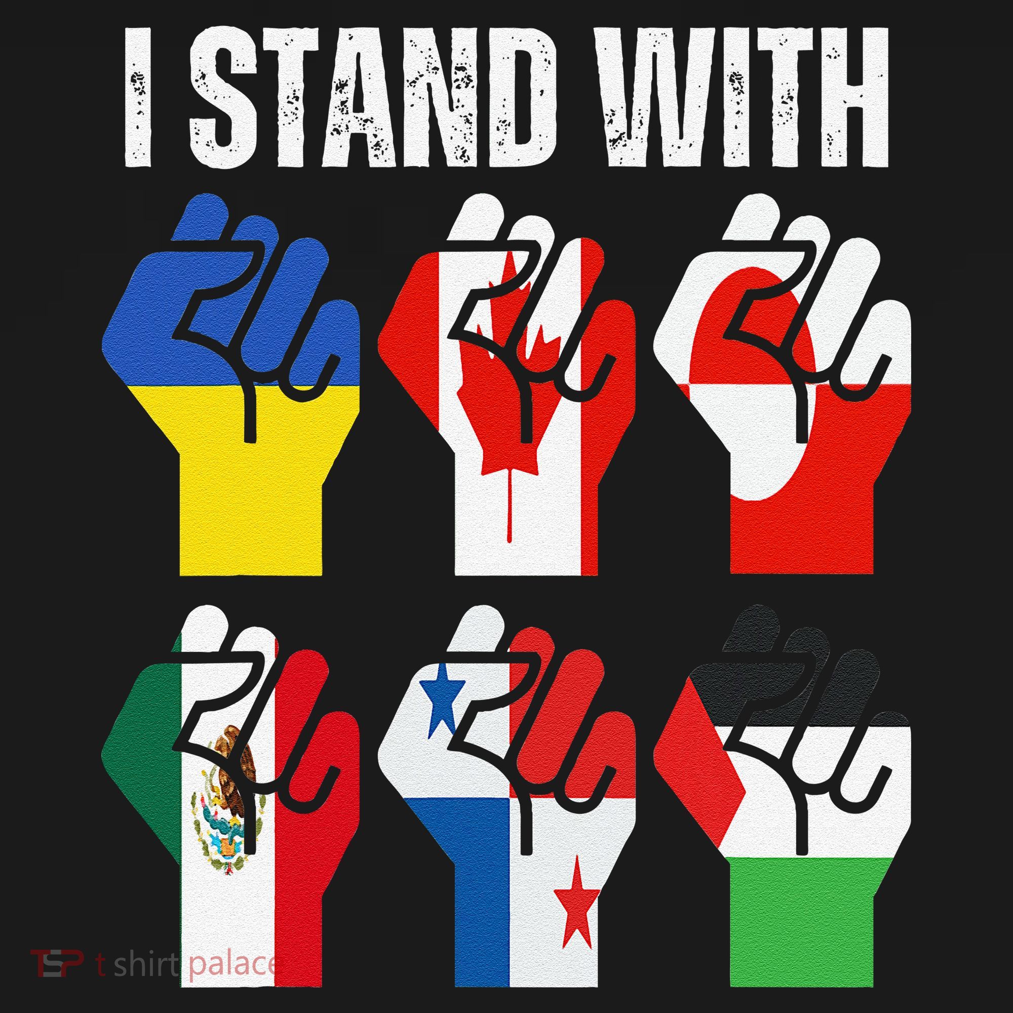 I Stand With Ukraine Canada Greenland Mexico Panama Gaza Women's Tank Top