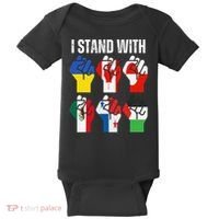 I Stand With Ukraine Canada Greenland Mexico Panama Gaza Baby Bodysuit thumb 0