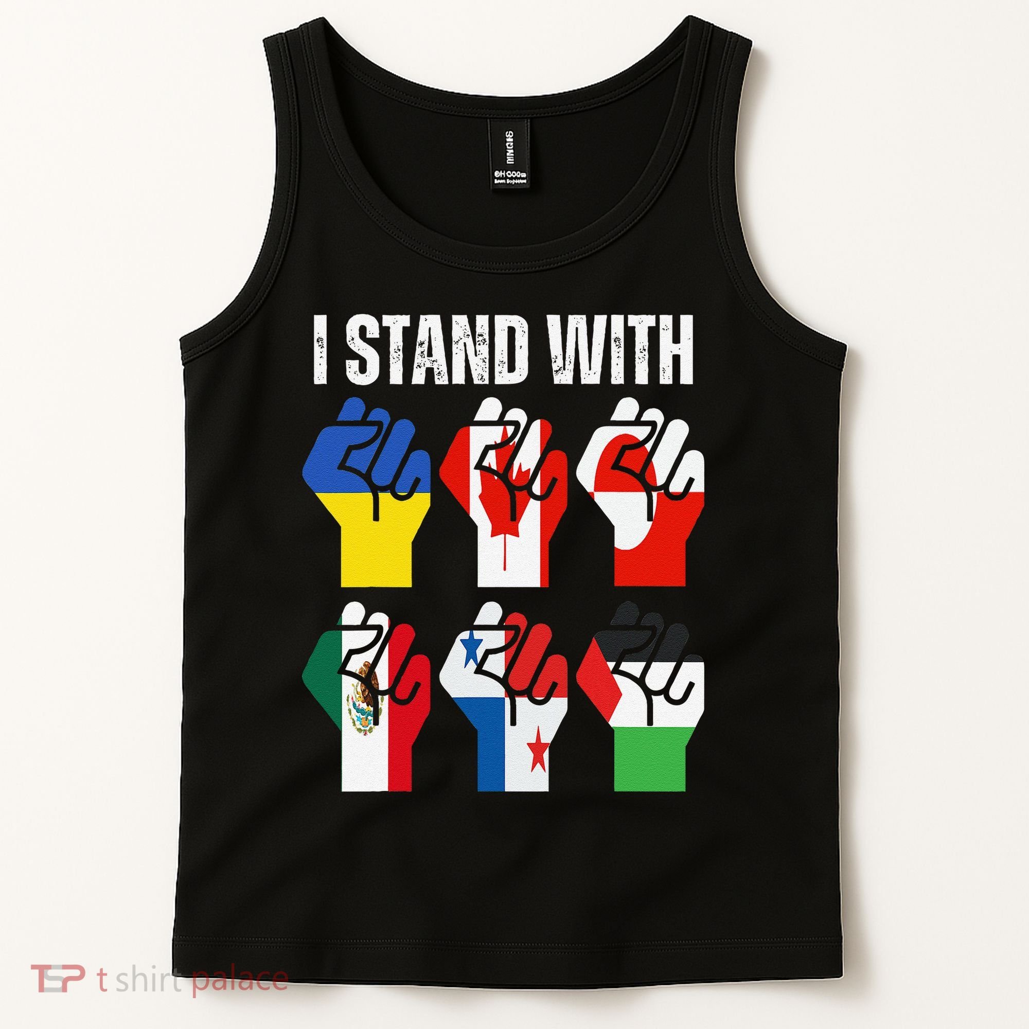 I Stand With Ukraine Canada Greenland Mexico Panama Gaza Tank Top