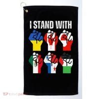 I Stand With Ukraine Canada Greenland Mexico Panama Gaza Golf Towel thumb 0