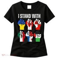 I Stand With Ukraine Canada Greenland Mexico Panama Gaza Women's T-Shirt thumb 0