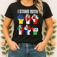 I Stand With Ukraine Canada Greenland Mexico Panama Gaza Women's T-Shirt thumb 2