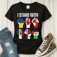 I Stand With Ukraine Canada Greenland Mexico Panama Gaza Women's T-Shirt thumb 3