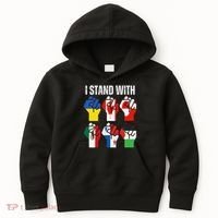 I Stand With Ukraine Canada Greenland Mexico Panama Gaza Kids Hoodie thumb 0