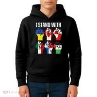 I Stand With Ukraine Canada Greenland Mexico Panama Gaza Kids Hoodie thumb 4