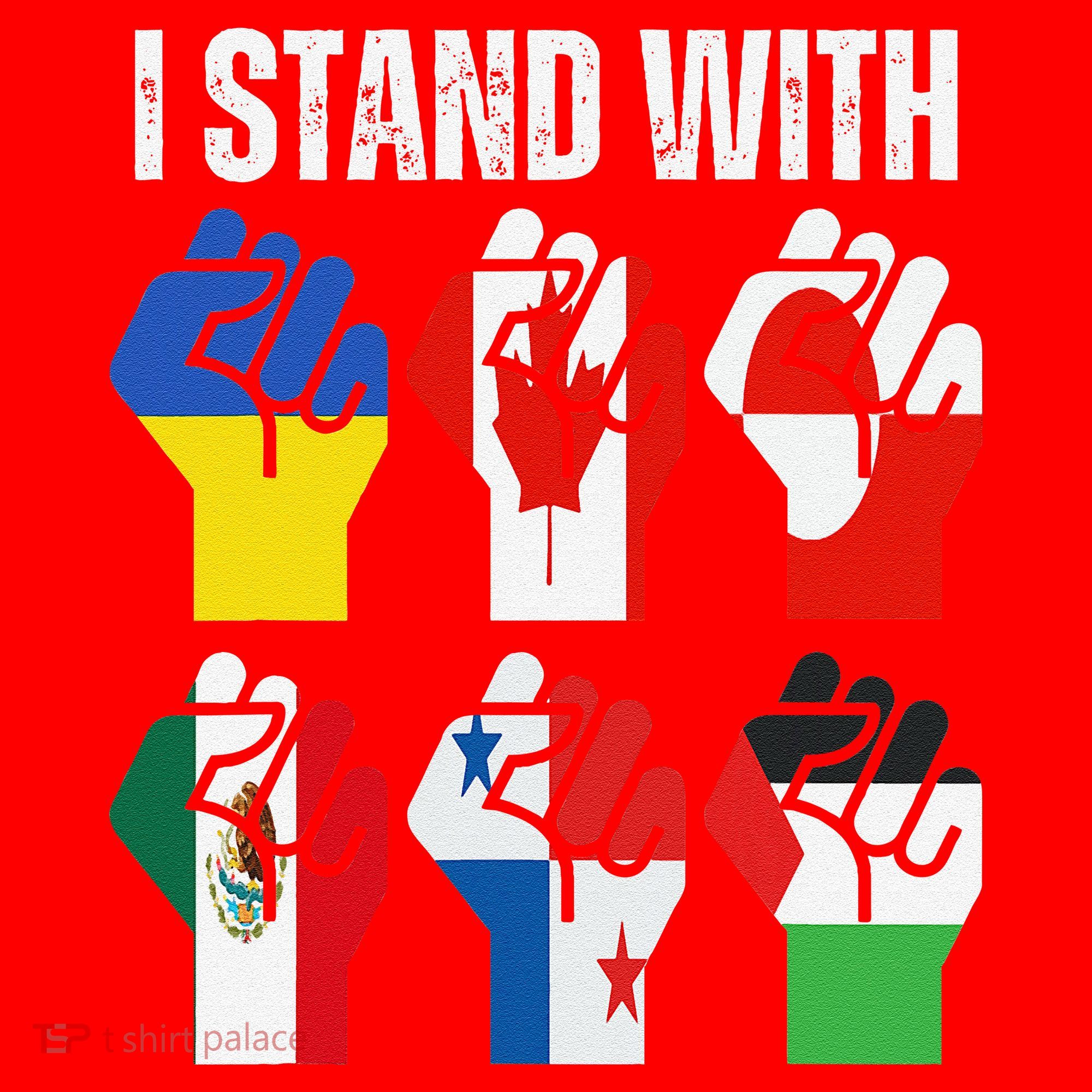 I Stand With Ukraine Canada Greenland Mexico Panama Gaza Santa Hat