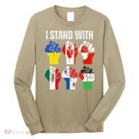 I Stand With Ukraine Canada Greenland Mexico Panama Gaza Long Sleeve Shirt thumb 0