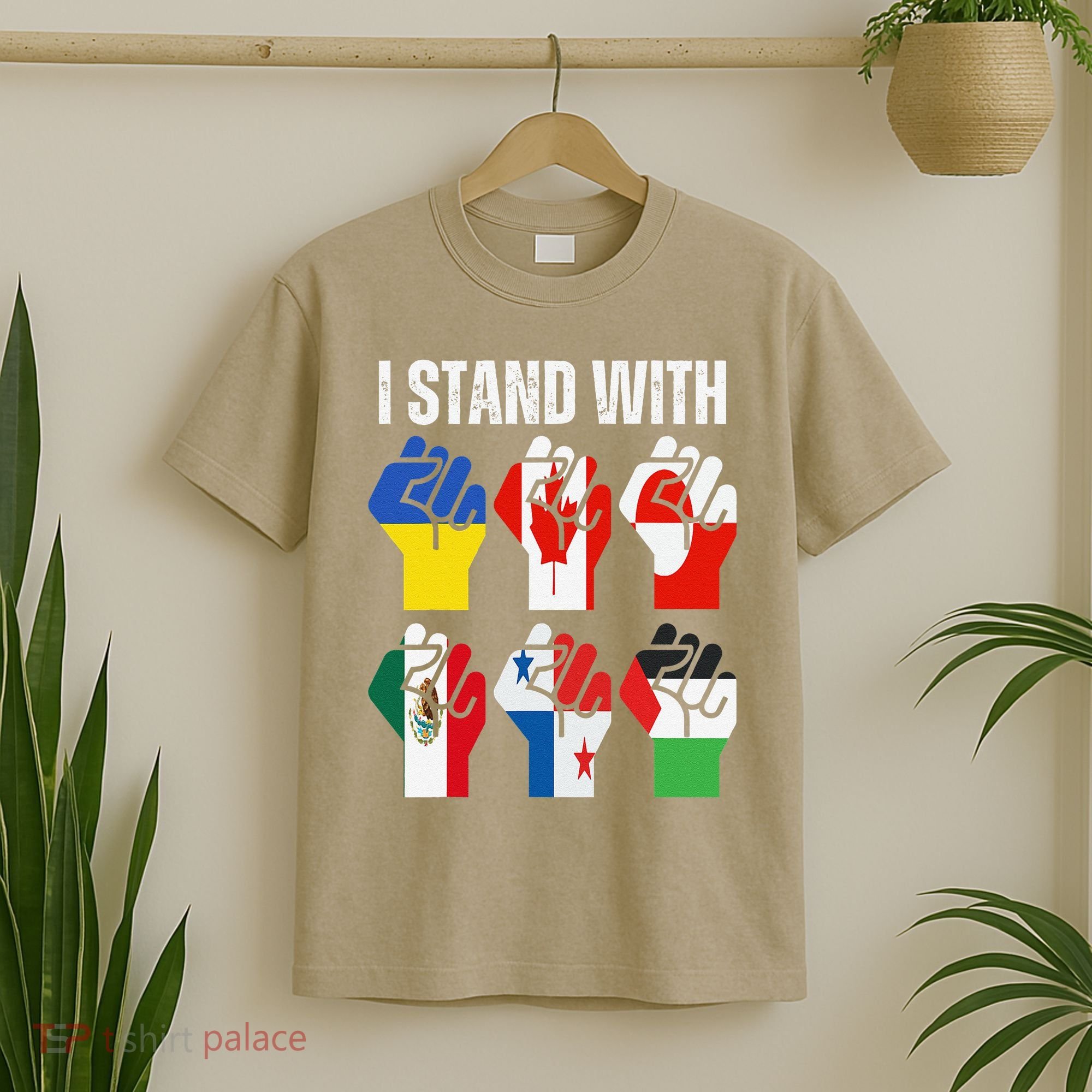 I Stand With Ukraine Canada Greenland Mexico Panama Gaza T-Shirt