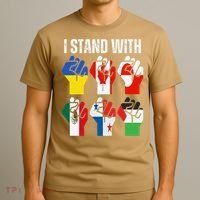 I Stand With Ukraine Canada Greenland Mexico Panama Gaza T-Shirt thumb 3