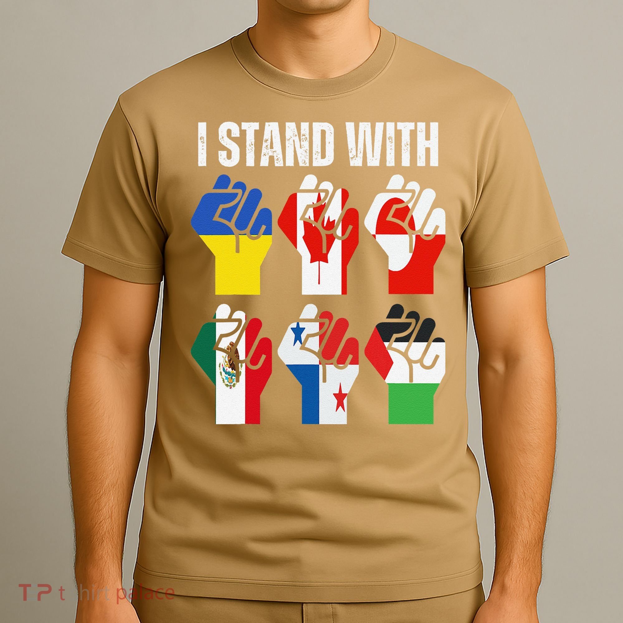 I Stand With Ukraine Canada Greenland Mexico Panama Gaza T-Shirt