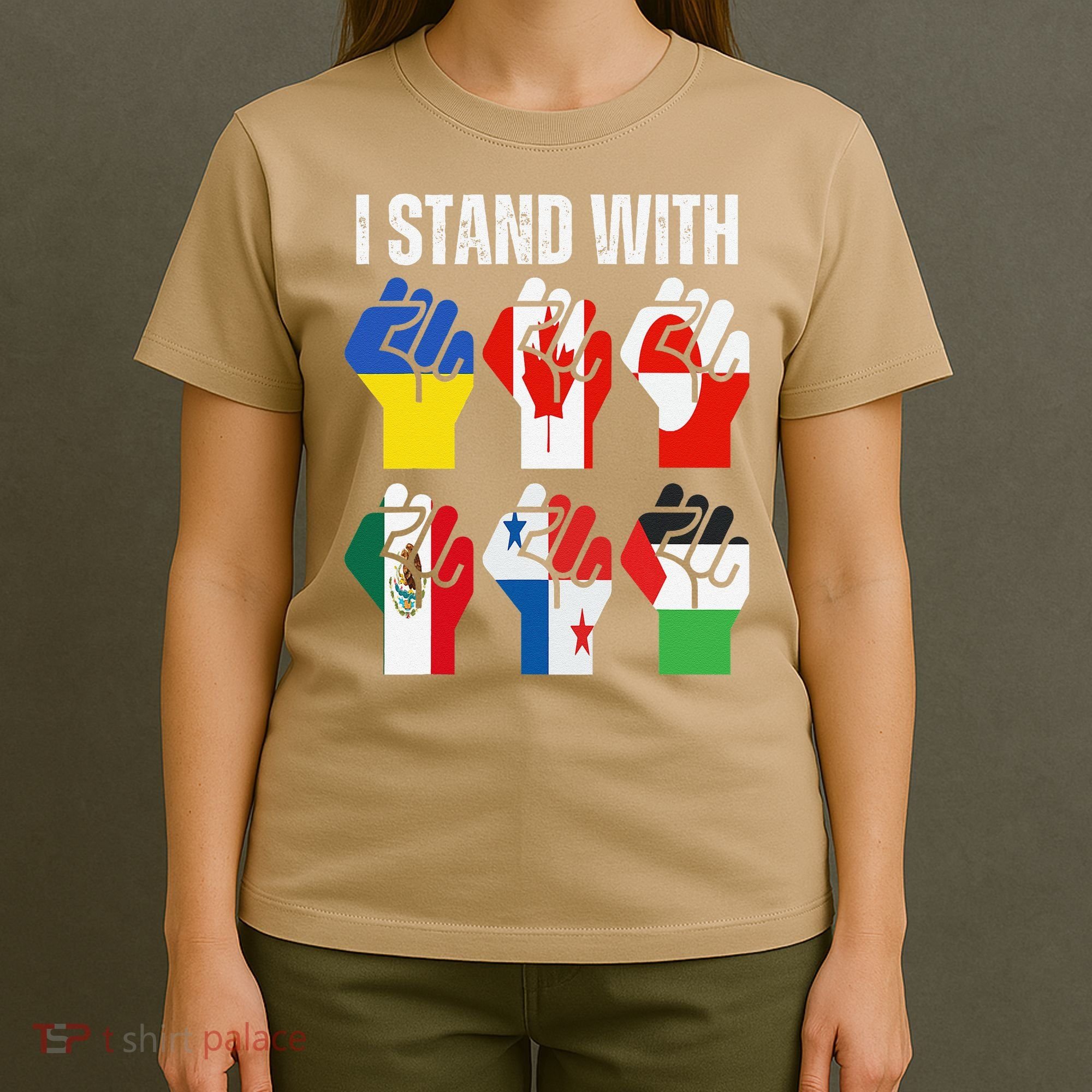 I Stand With Ukraine Canada Greenland Mexico Panama Gaza T-Shirt