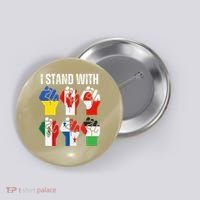 I Stand With Ukraine Canada Greenland Mexico Panama Gaza Button thumb 0