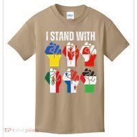 I Stand With Ukraine Canada Greenland Mexico Panama Gaza Kids T-Shirt thumb 0